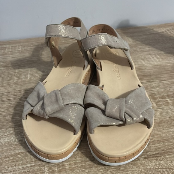 Paul green Taupe Knotted Sandals with Ankle Strap size 8.5 - Picture 3 of 10